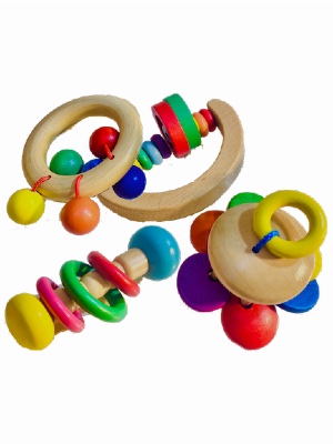 Coloured Rattle Set