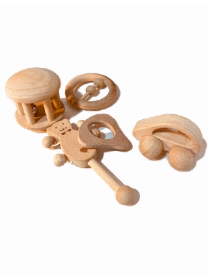 Wooden Rattle Set