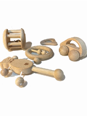 Wooden Rattle Set